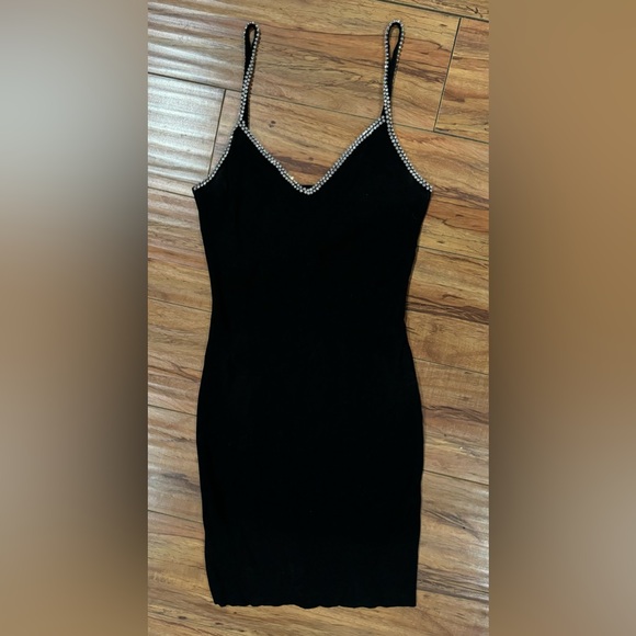 Rhinestone Strap Bodycon Dress - Picture 2 of 8